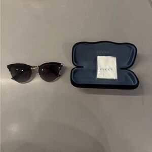 Gucci Black and Gold Sunglasses